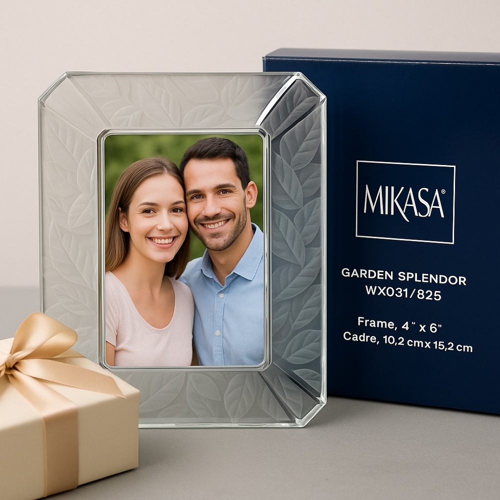 Mikasa “Garden Splendor” Crystal Photo Frame – 4x6
New in Box (Box Shows Wear)